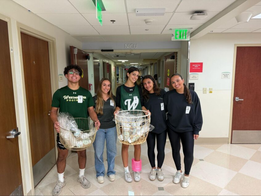 Westminster Students Warm NICU Families